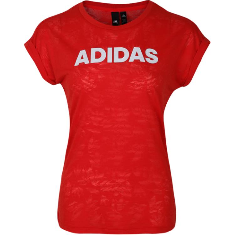 Adidas Футболка женская красная — фото 3