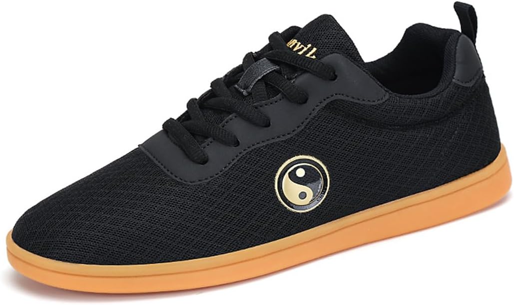 

Мужские и женские спортивные туфли для единоборств, удобные и дышащие кроссовки для прогулок, противоскользящие туфли для кунг-фу и тайцзи, низкие туфли для цигуна и Винг Чун Ukuboxbag, черный