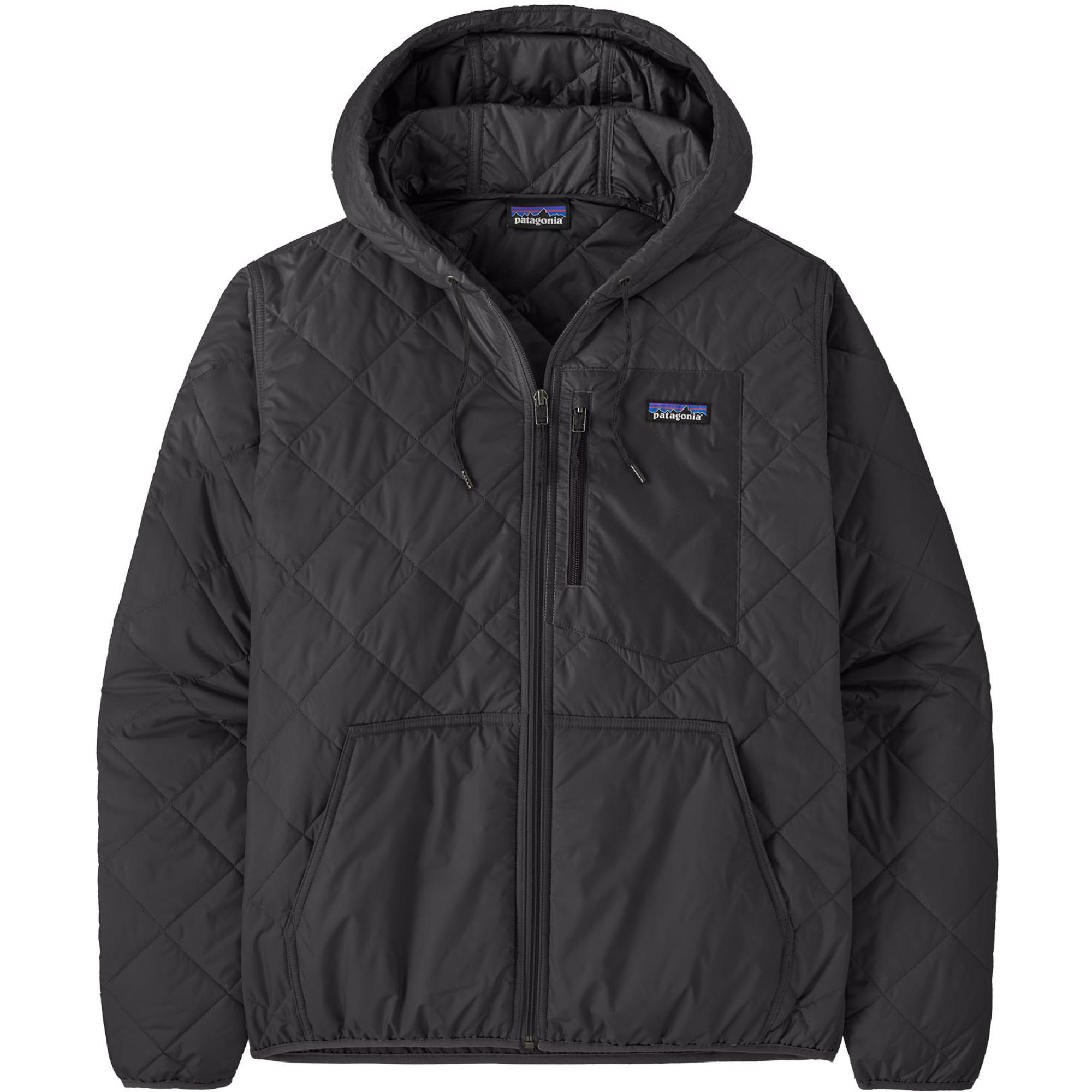 

Мужская стеганая куртка-бомбер с капюшоном в виде ромбов Patagonia, Black