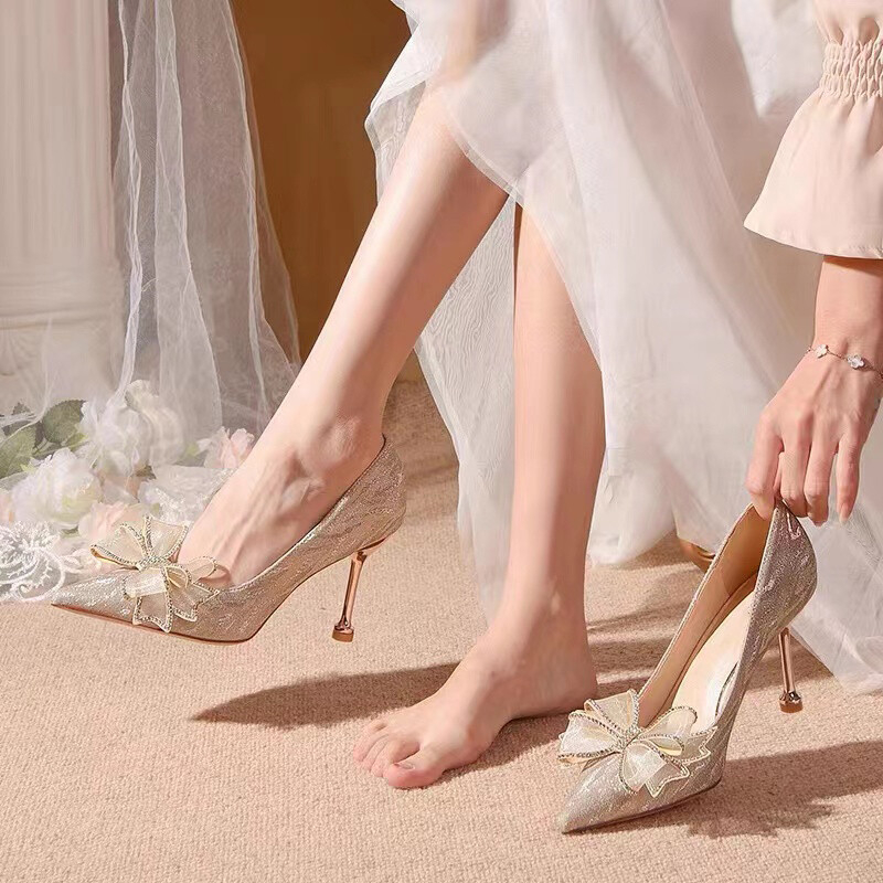 Туфли женские на высоком каблуке Imono, цвет 3119 - Champagne Gold 6cm — фото 4
