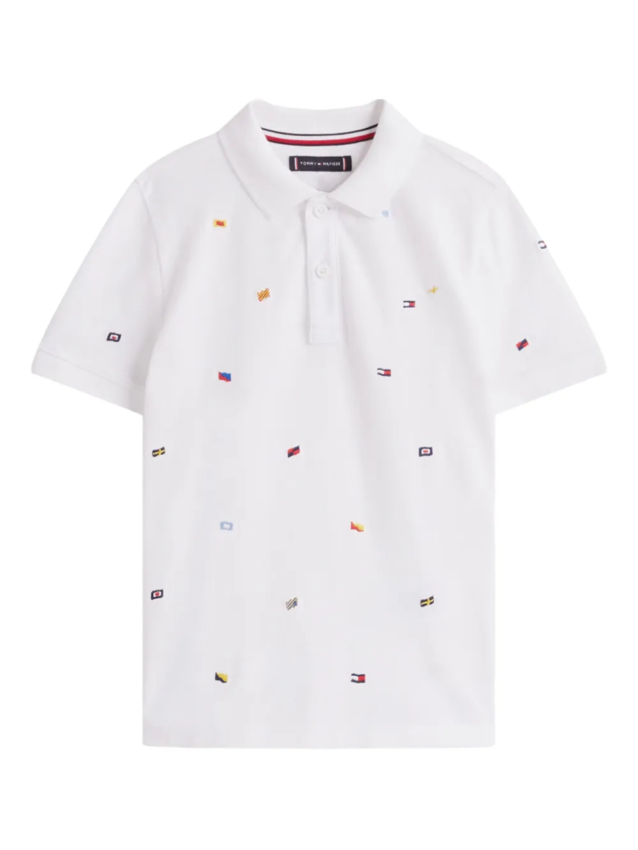 

Футболка-поло с флагом Tommy Hilfiger Junior, белый