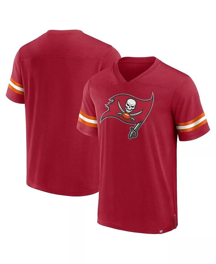 

Мужская красная футболка Tampa Bay Buccaneers Jersey Tackle с V-образным вырезом Fanatics