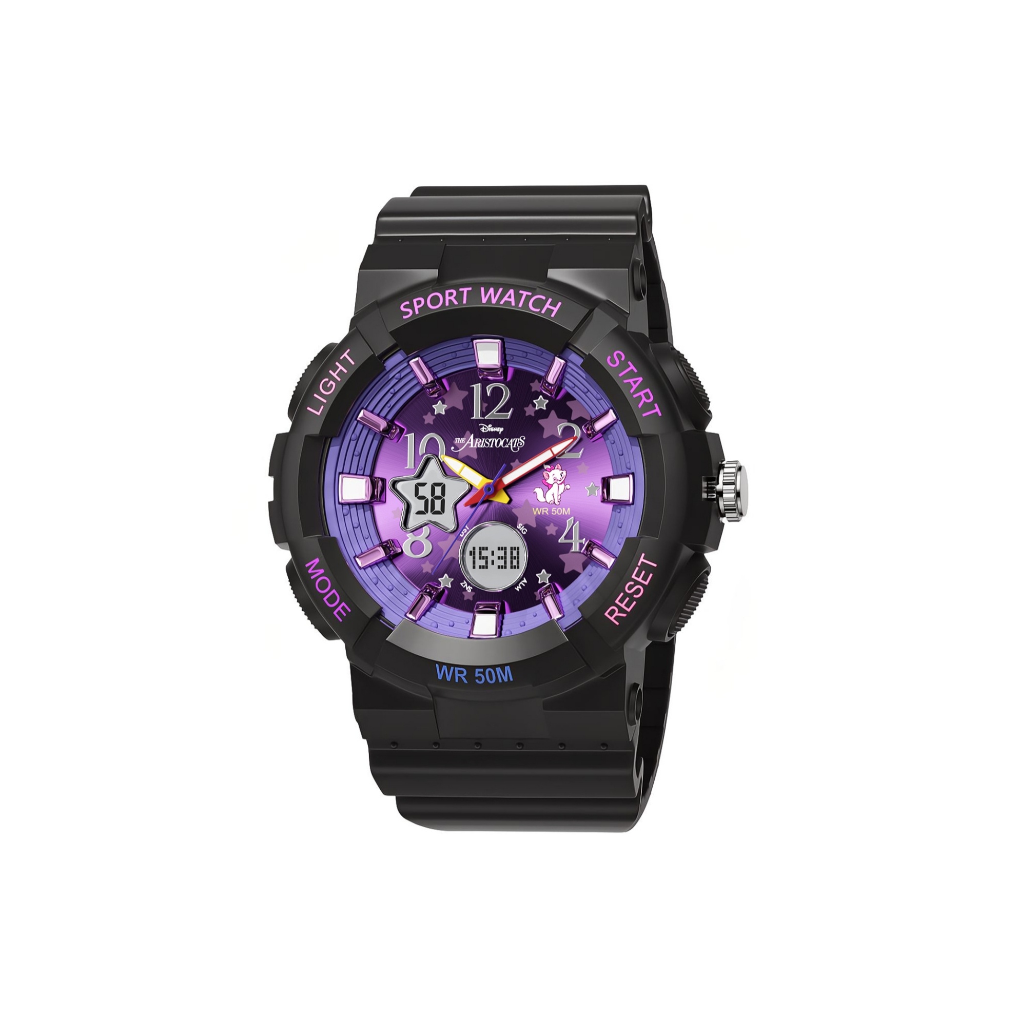 

Disney Часы Cat Velvet Electronic+Quartz Movement TPU ремешок женские часы розовый циферблат