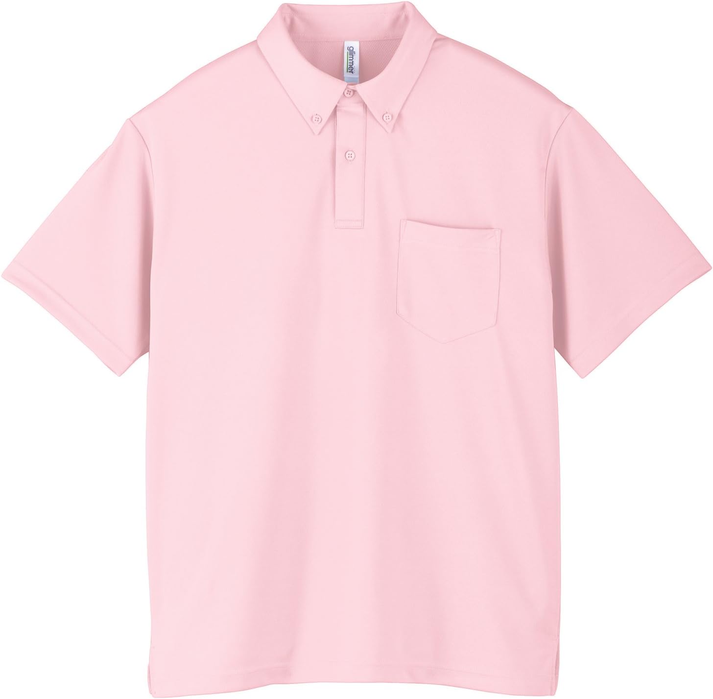 

Футболка-поло Glimmer 00331-ABP с коротким рукавом, плотность ткани 4,4 унции, на пуговицах, с карманом, светло-розовый