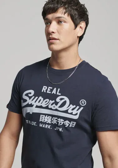 

Рубашка с круглым вырезом Superdry "SD-VINTAGE VL NOOS TEE", темно-синий