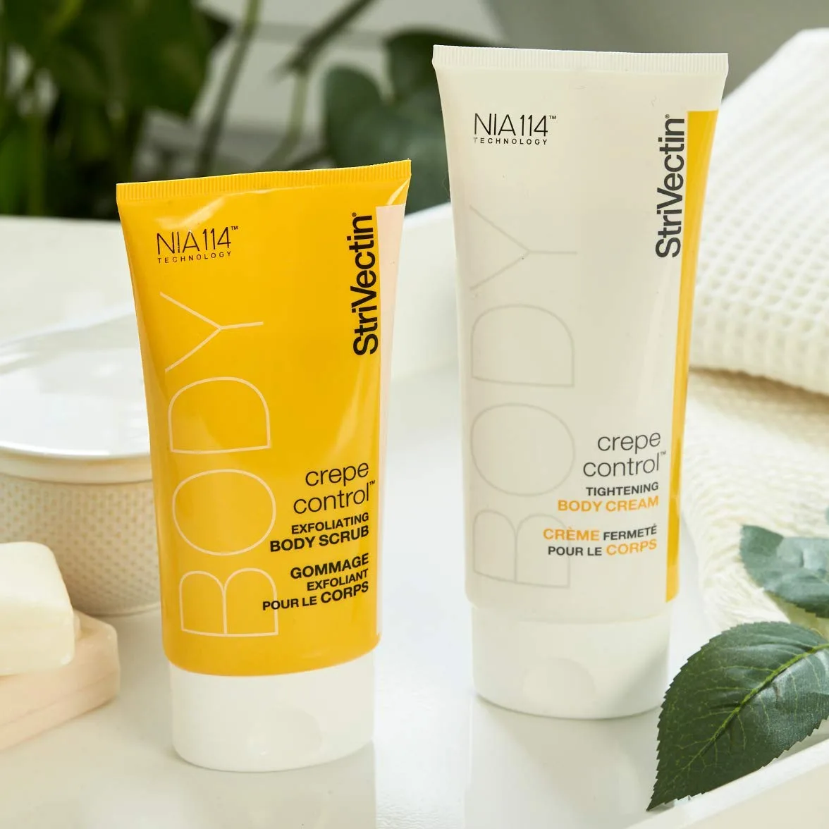 Крем для тела StriVectin Crepe Control Tightening Body Cream, 6,7 жидких унций, и отшелушивающий скраб для тела Crepe Control Exfoliating Body Scrub, 5 жидких унций. — фото 2