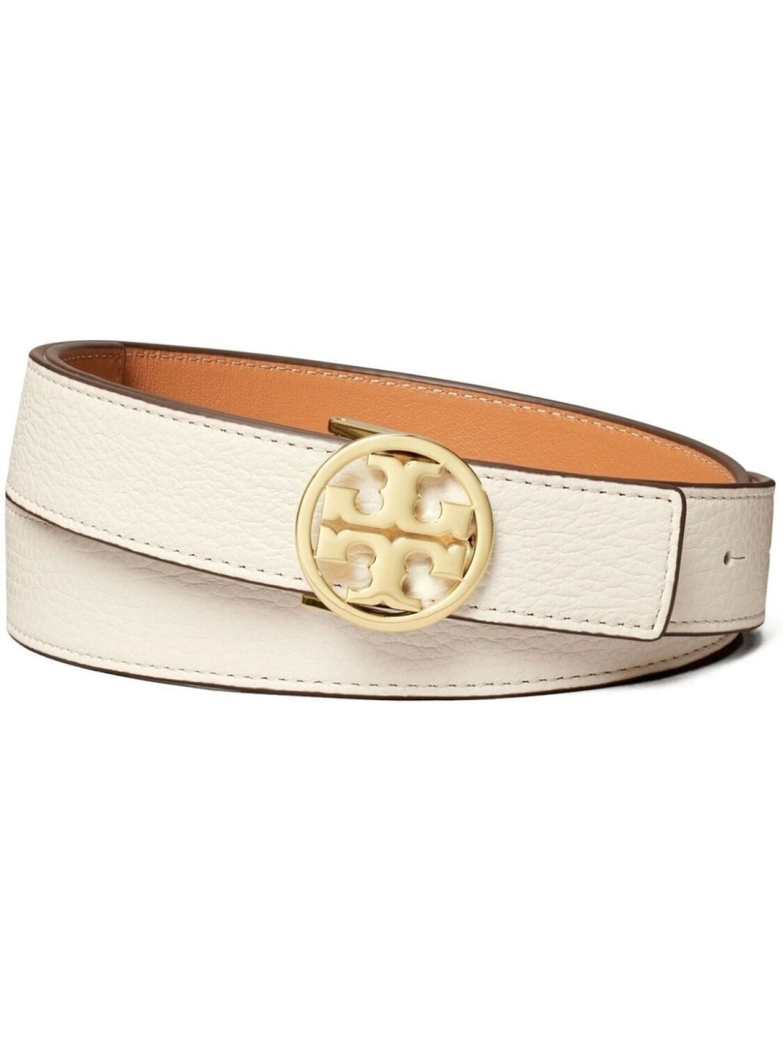 

Tory Burch двусторонний ремень с логотипом, белый