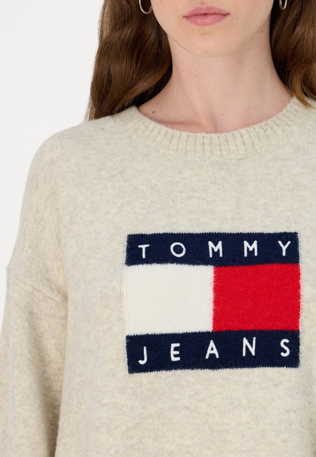 

Свитер MELANGE FLAG Tommy Hilfiger, кремовый