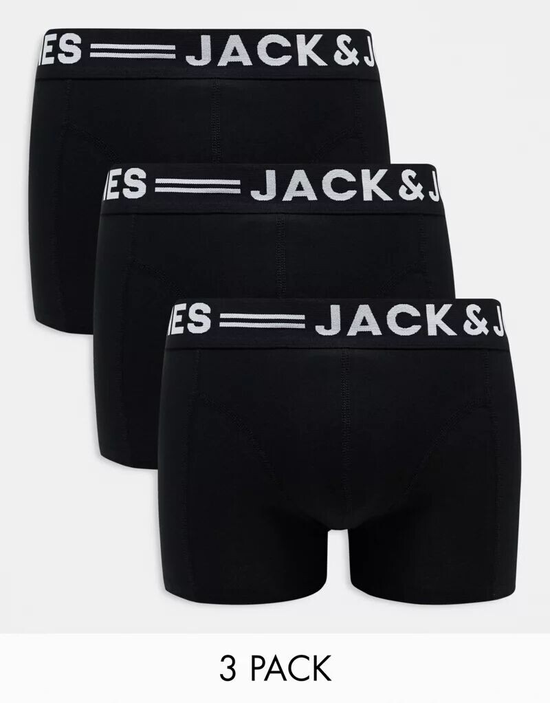

Черная сумка-сундук из трех предметов с черным поясом Jack & Jones