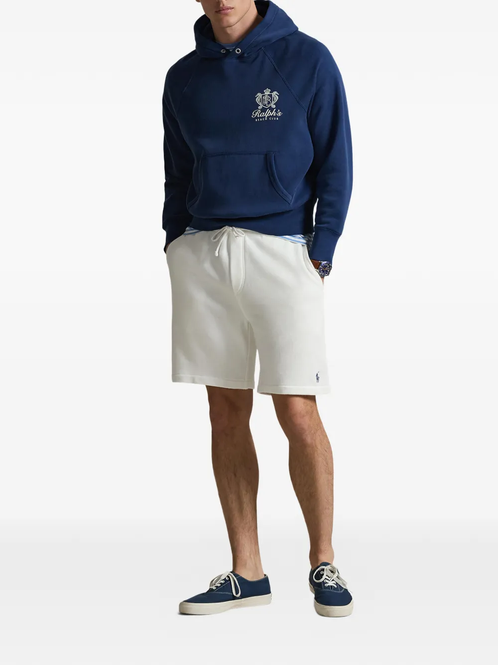 Шорты с кулиской и логотипом Polo Ralph Lauren, белый — фото 2