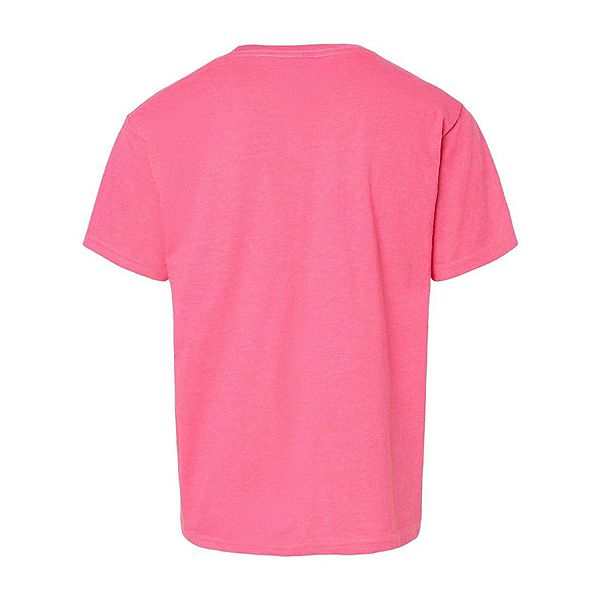 Футболка Softstyle Youth CVC Gildan, Pink Lemonade Mist — фото 3