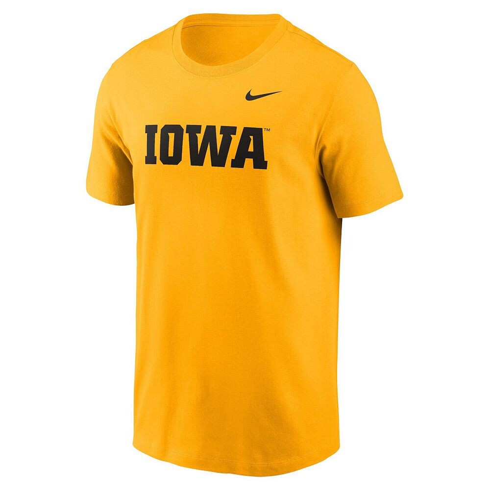 Мужская футболка Nike Gold Iowa Hawkeyes Primetime Evergreen Wordmark, цвет Iwa Gold — фото 3