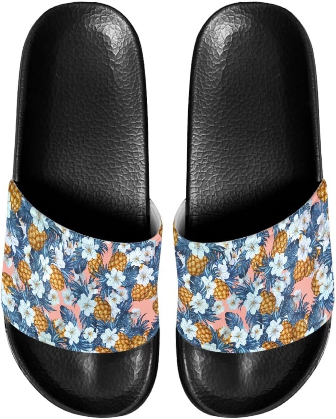 

Сандалии-шлепанцы унисекс с мягкой стелькой, удобные для женщин и мужчин, кожаные, размеры 6-13,5 Mintulipy, Tropical Pineapple