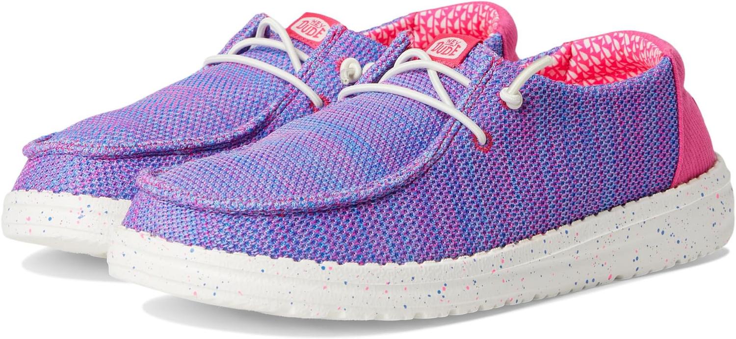

Кроссовки Hey Dude Kids Wally Stretch Sox, Pink Multi