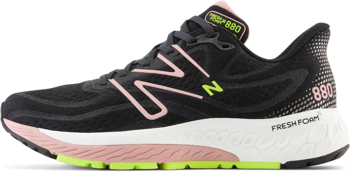Мужские кроссовки для бега New Balance Fresh Foam X 880 V13, черный/розовый — фото 3