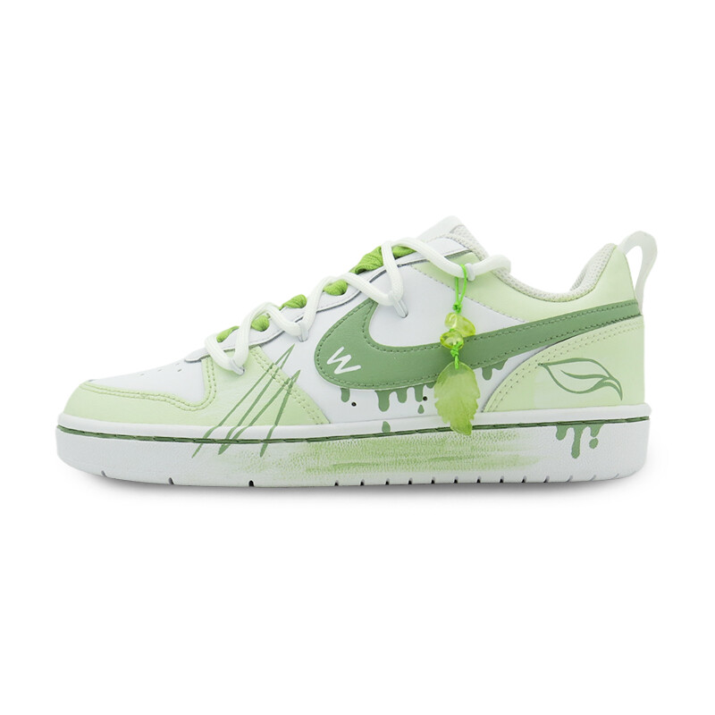 

Кроссовки Nike Court Borough Skateboard Shoes Women's Low-Top Green White, Зеленый, Кроссовки Nike Court Borough Skateboard Shoes Women's Low-Top Green White