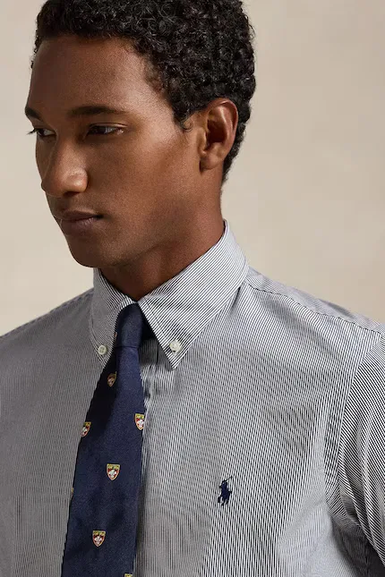 Рубашка из хлопка модель Polo Polo Ralph Lauren, синий — фото 4