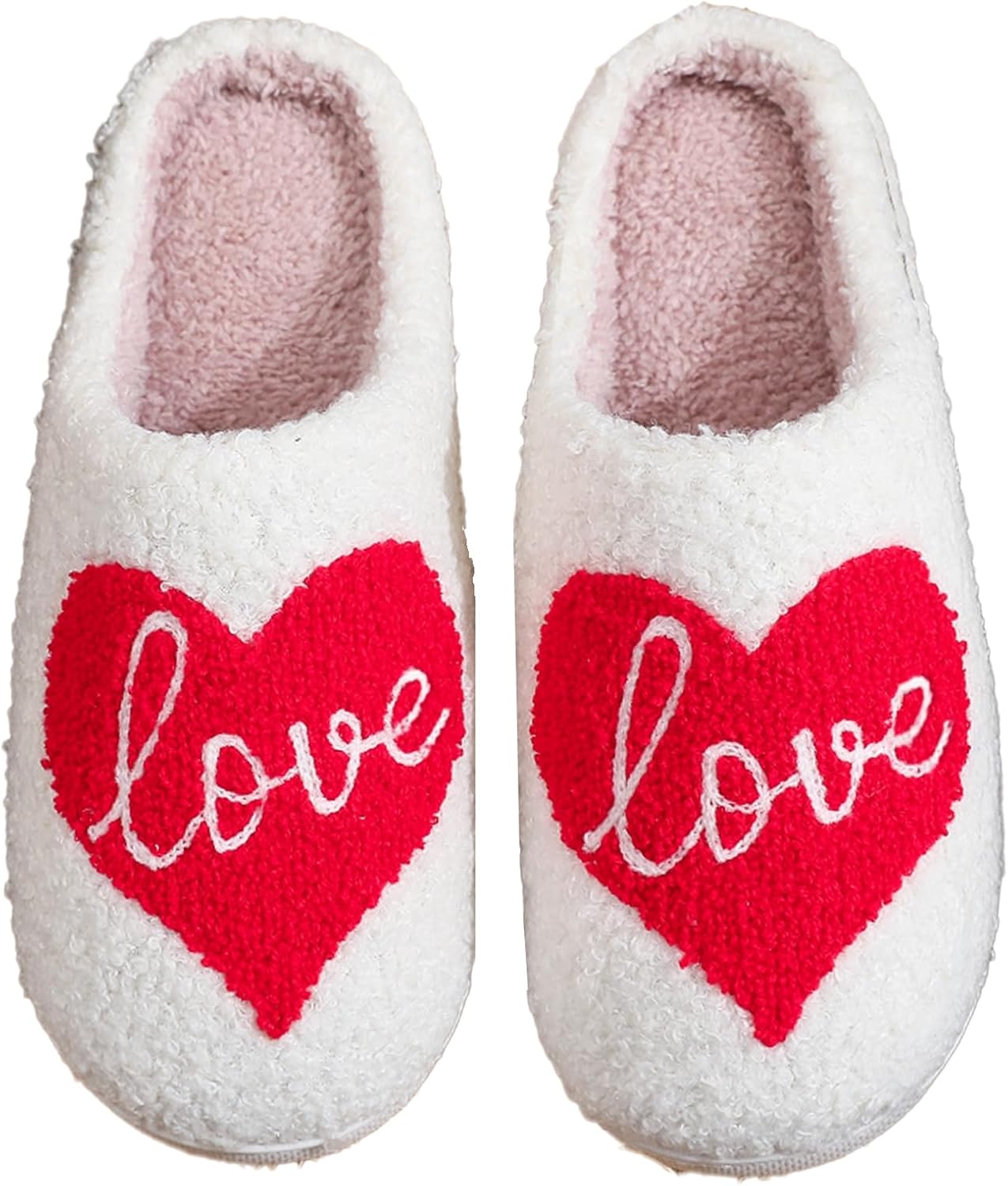 

Женские домашние тапочки oukisam Colorful Little Love, мужские мягкие тапочки, повседневные домашние тапочки, ретро мягкие плюшевые теплые тапочки на слипоне, для улицы и дома, для спальни, с противоскользящей подошвой, Heart