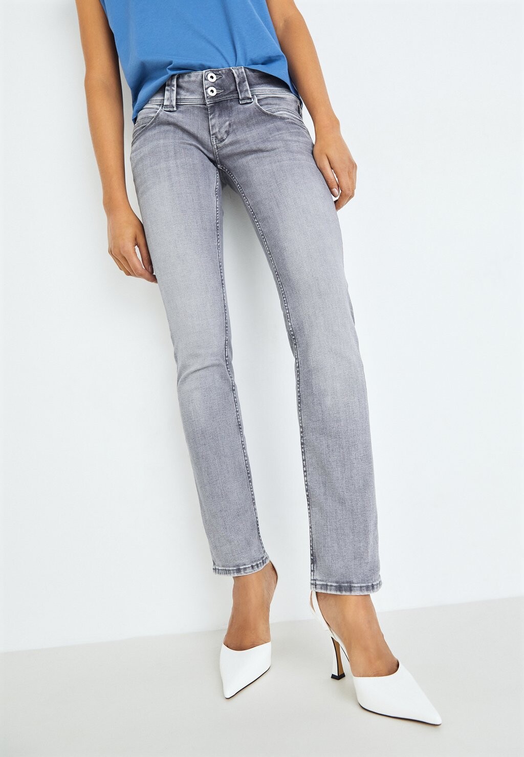 

Джинсы узкого кроя Pepe Jeans, цвет grey denim