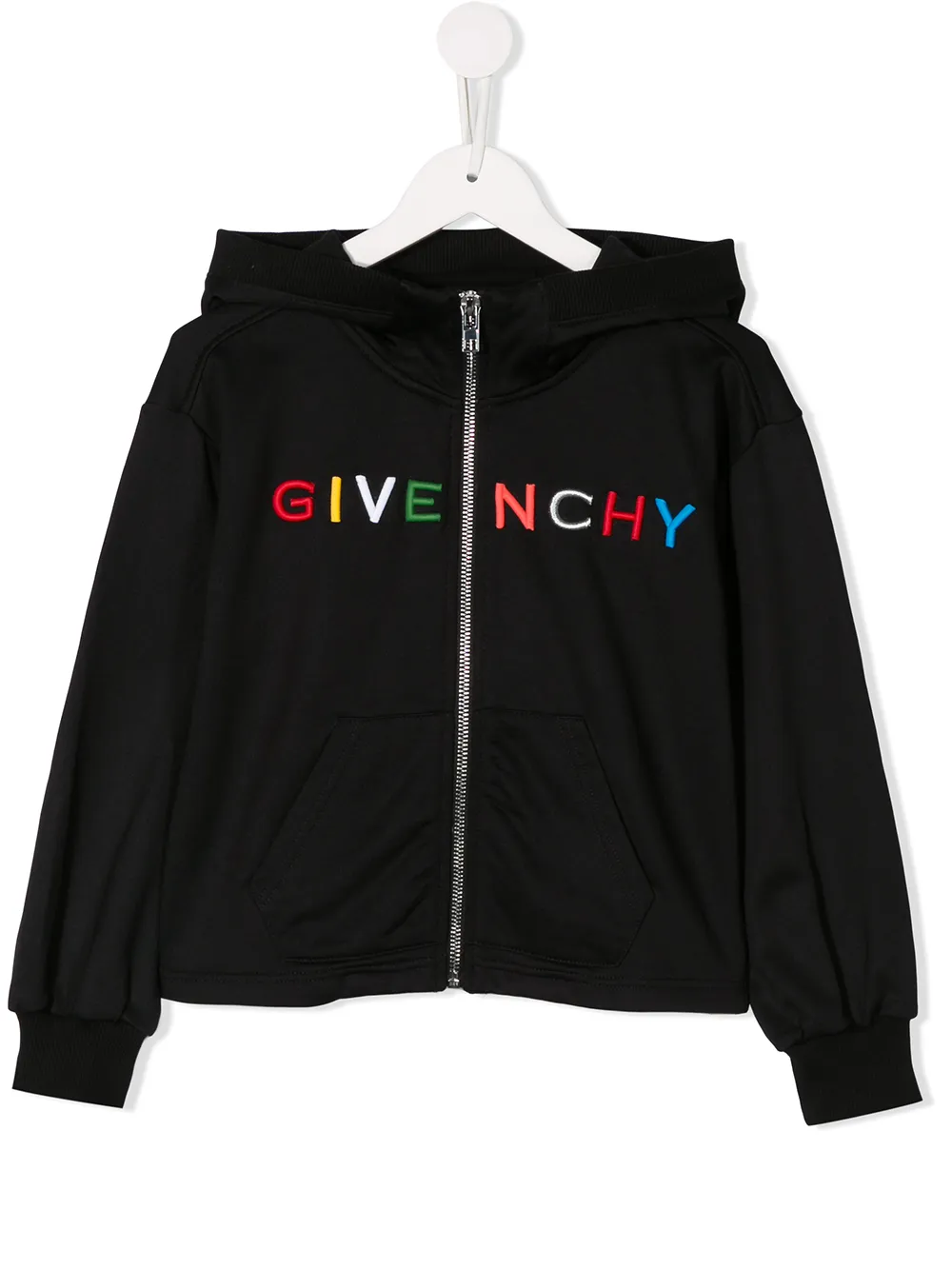 

Худи на молнии с логотипом Givenchy Kids, черный
