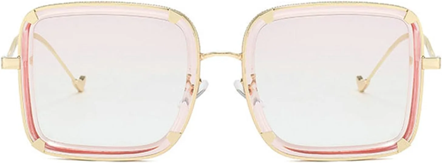 

Willochra — большие квадратные солнцезащитные очки с заклепками для мужчин, модные очки цвета шампанского, трендовые ретро-очки для женщин в стиле панк, C4