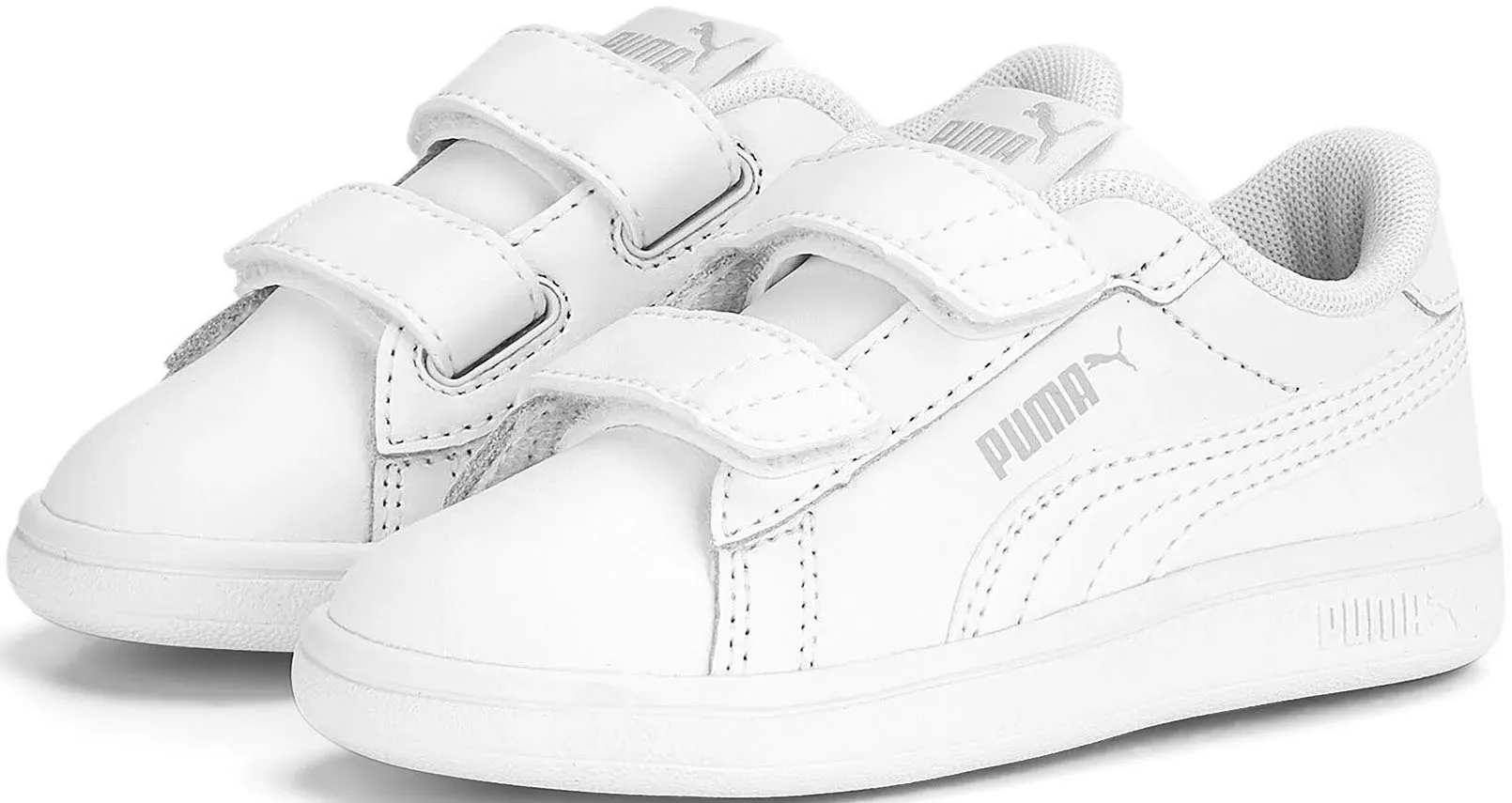 

Кроссовки PUMA "SMASH 3.0 L V INF", для малышей на застежке-липучке, цвет Puma White-Cool Light Gray