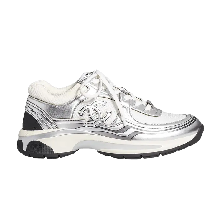 

Кроссовки Chanel CC Logo Sneaker White Silver, белый