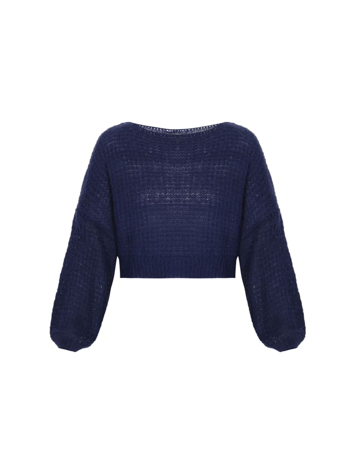 

Женский свитер темно-синего цвета DreiMaster Vintage