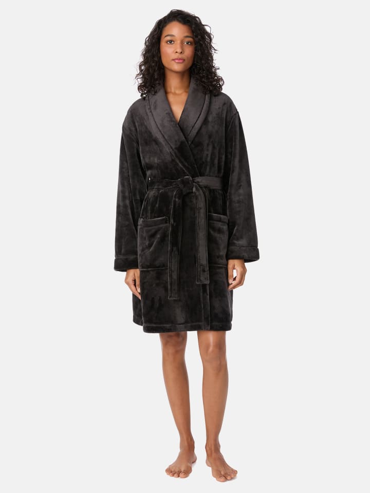 

DKNY Фирменный ночной халат-пижама черного цвета