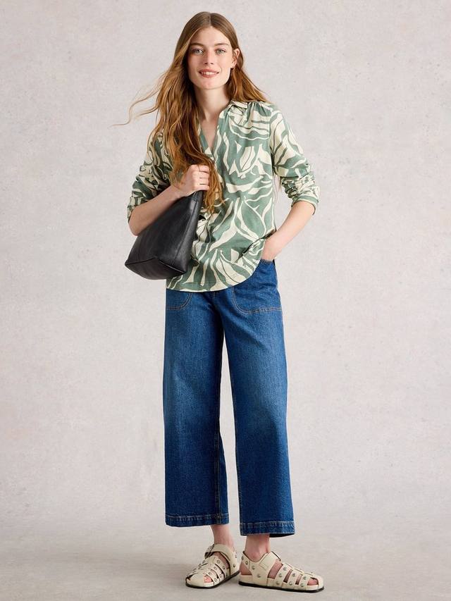 

Футболка Allie с длинными рукавами и принтом дерева White Stuff