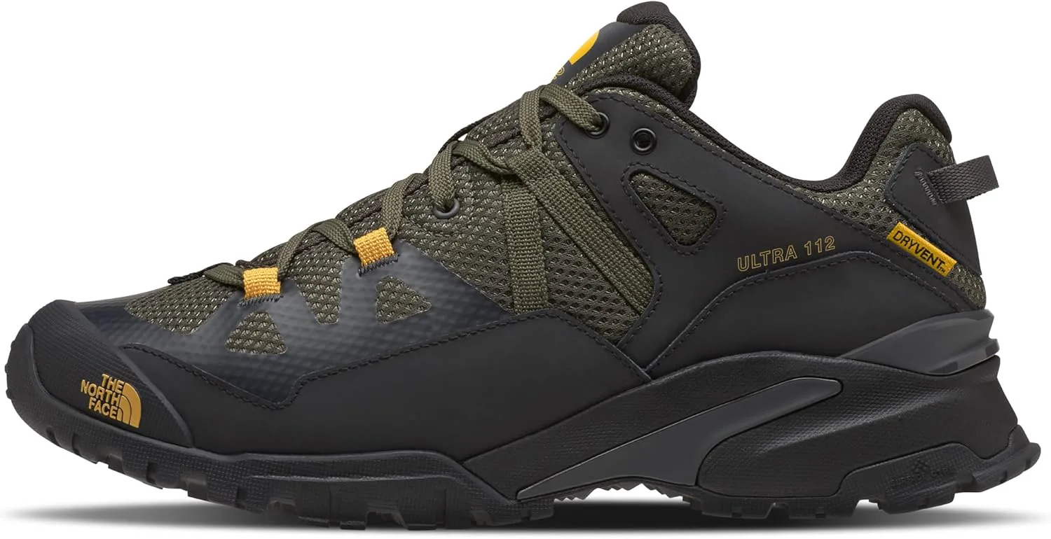 Мужские водонепроницаемые походные ботинки THE NORTH FACE Ultra 112 | Кожа Ripstop, резиновая подошва с 5 мм выступами, зеленый/черный — фото 2