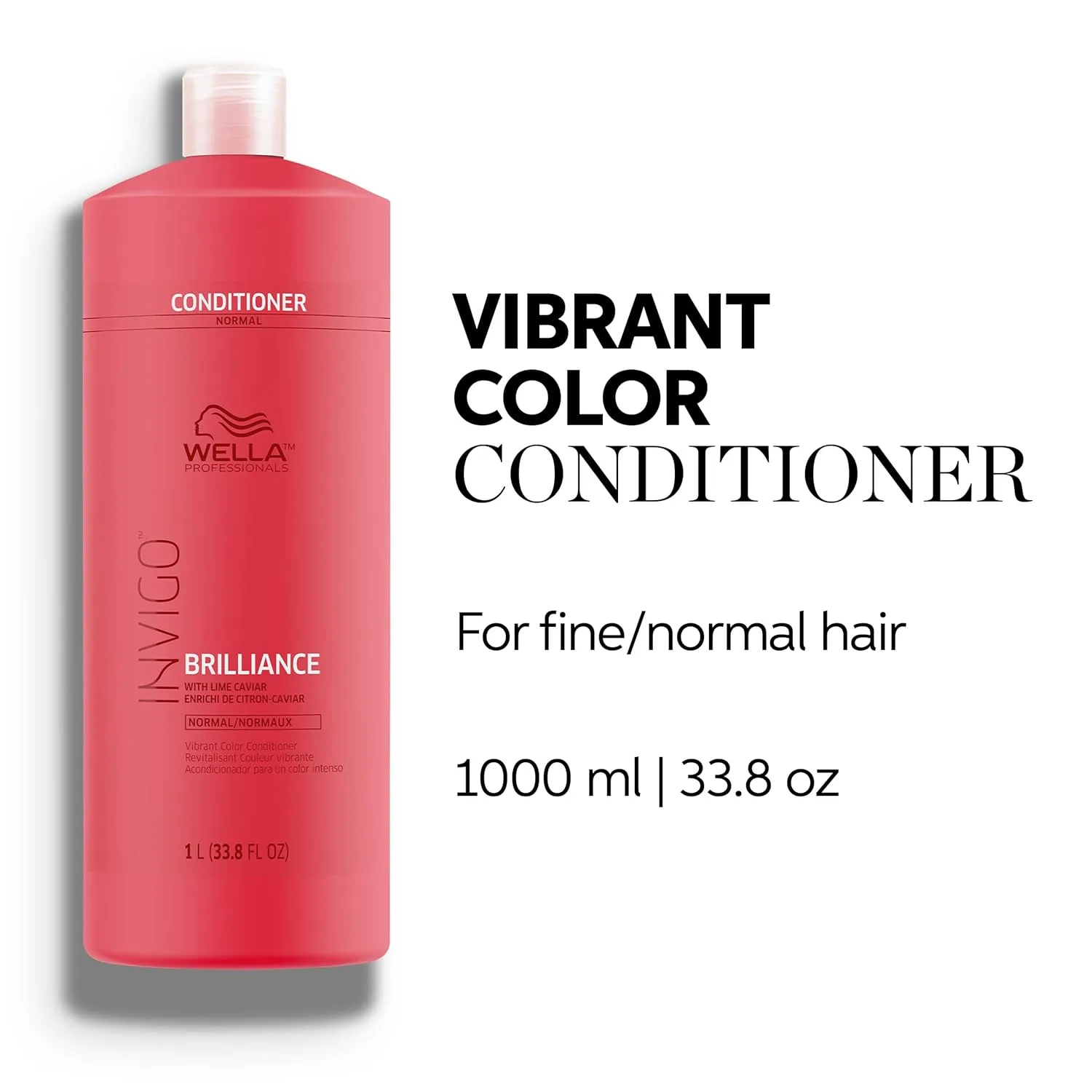 Кондиционер Wella Professionals Invigo Brilliance | Для тонких/нормальных окрашенных волос | Интенсивная защита цвета и сохранение яркости цвета 1000 мл (2 шт.) — фото 2