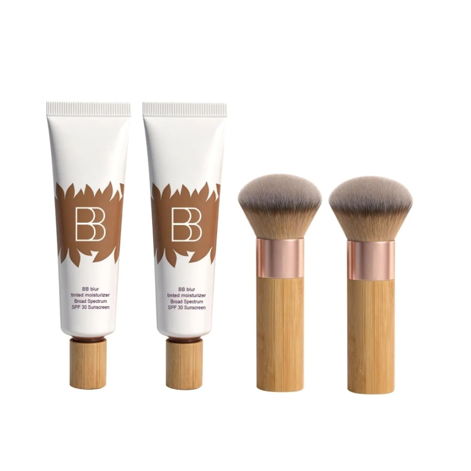 Тональный BB-крем с SPF 30 и кистью Generisch, 2 Sets