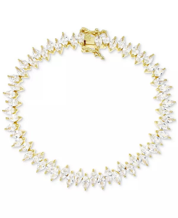 

Теннисный браслет с зигзагообразной огранкой из кубических цирконий Macy'S, gold