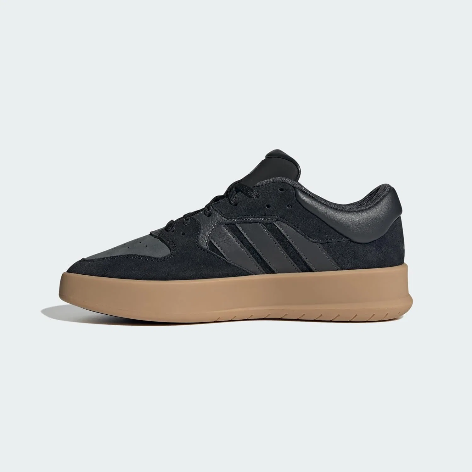 Кроссовки Adidas Court 24 с черным кожаным верхом — фото 2
