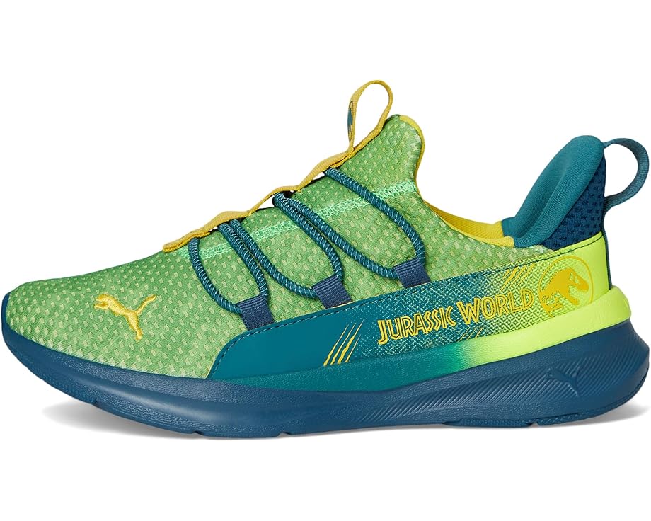 Детские слипоны Puma Softride One4All Jurassic World PUMA Kids, Yellow Alert/Ocean Tropic/Pelé Yellow — фото 4