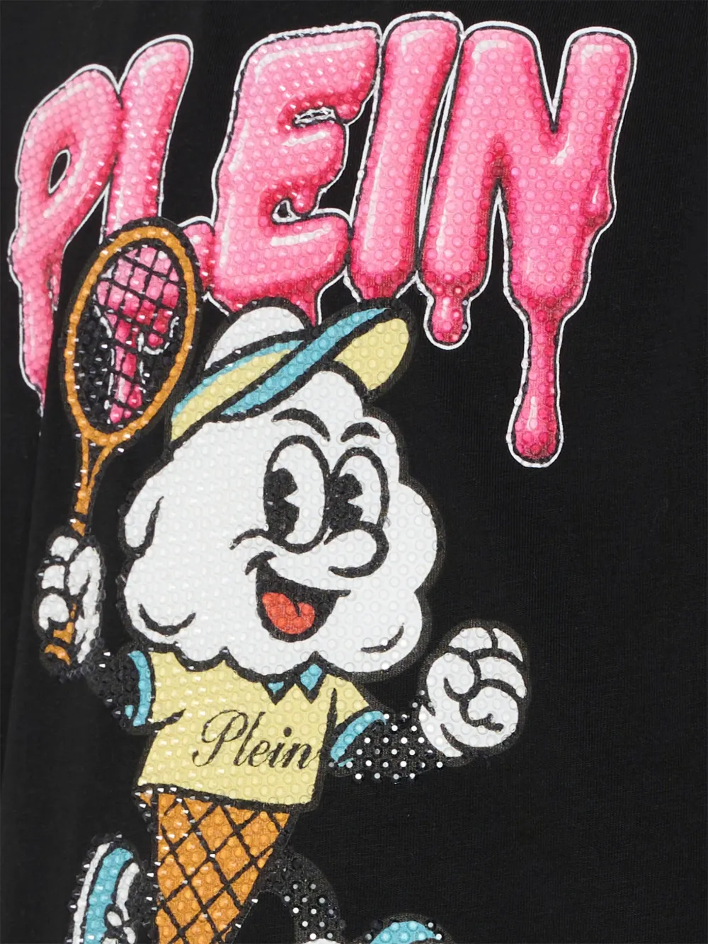 Футболка с графическим принтом Philipp Plein Junior, черный — фото 3