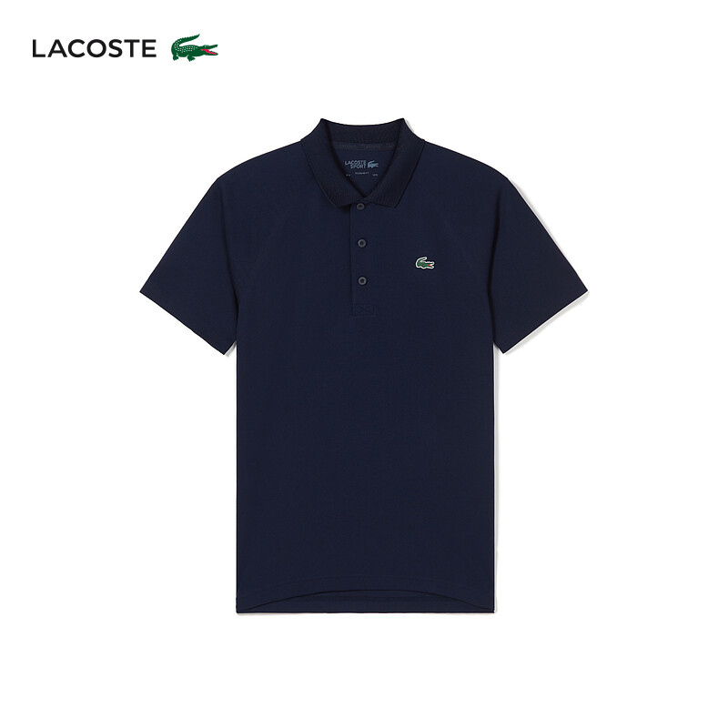 

Футболка поло Lacoste с заниженными плечами, черный