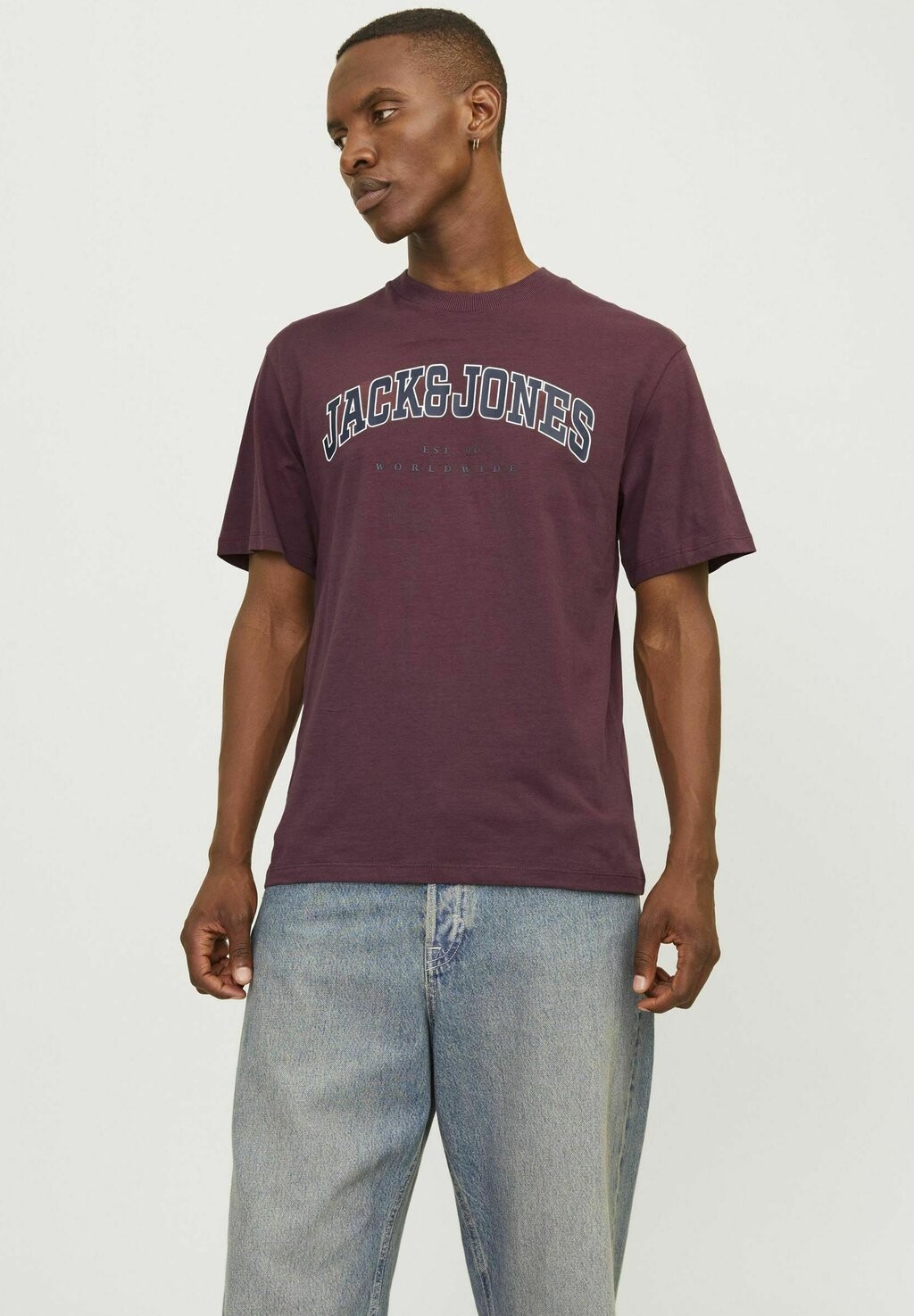 

Футболки с принтом Jack & Jones, темно-красный