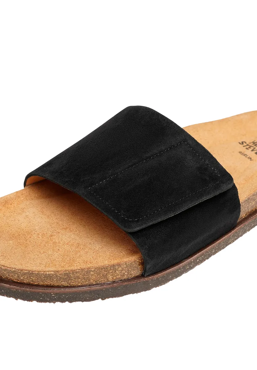 Сандалии Henry Stevens "Drew ERS casual Shoes", мужские сандалии ручной работы, кожаные туфли-тапочки, черный — фото 3