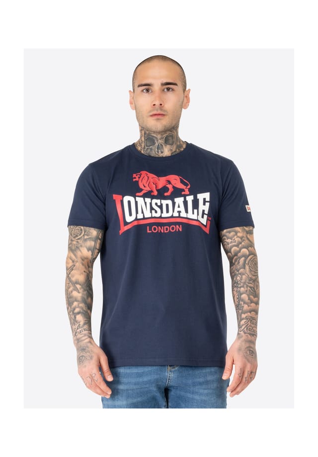

Футболка стандартного кроя лев двухцветная Lonsdale, мультиколор