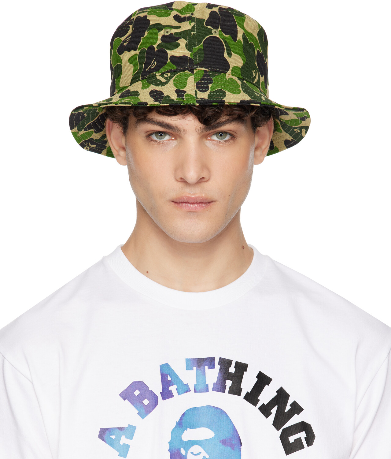 

Панама с камуфляжным логотипом ABC BAPE, Green
