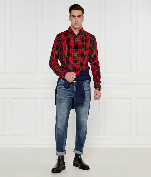 Рубашка Polo Ralph Lauren Custom Fit, красный — фото 2