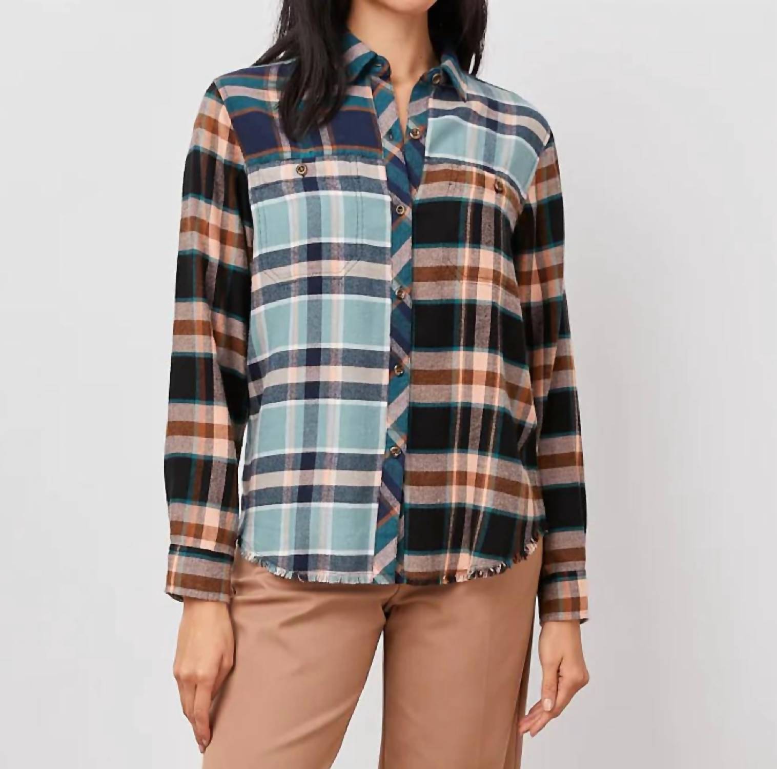 

Рубашка Брандо в клетку Хитроу Rails, цвет heathrow mixed plaid