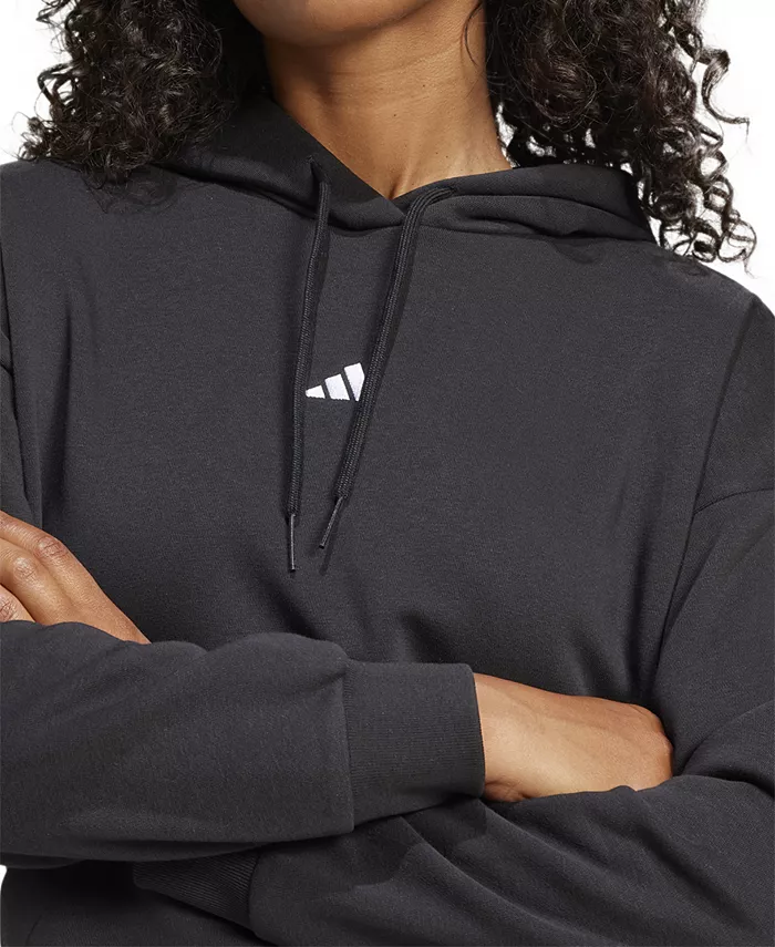 Женская толстовка с длинными рукавами и логотипом Essentials adidas, черный — фото 4
