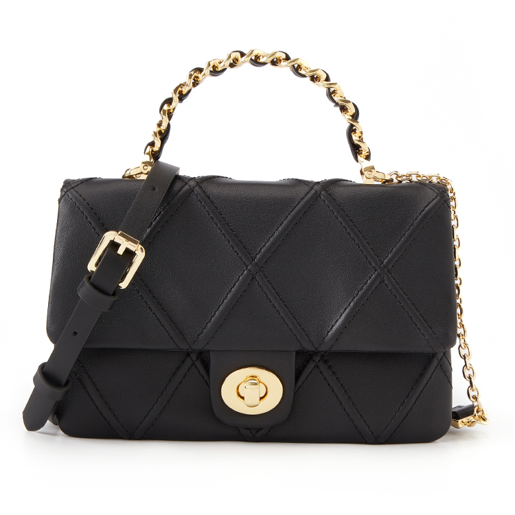 

ELLE Сумка через плечо из натуральной кожи, кроссбоди, женская средняя, розовый синий/белый/черный