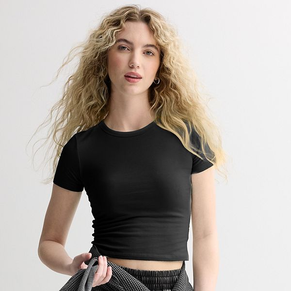 

Детская укороченная футболка с круглым вырезом So, Black Luxe, Черный, Детская укороченная футболка с круглым вырезом So, Black Luxe