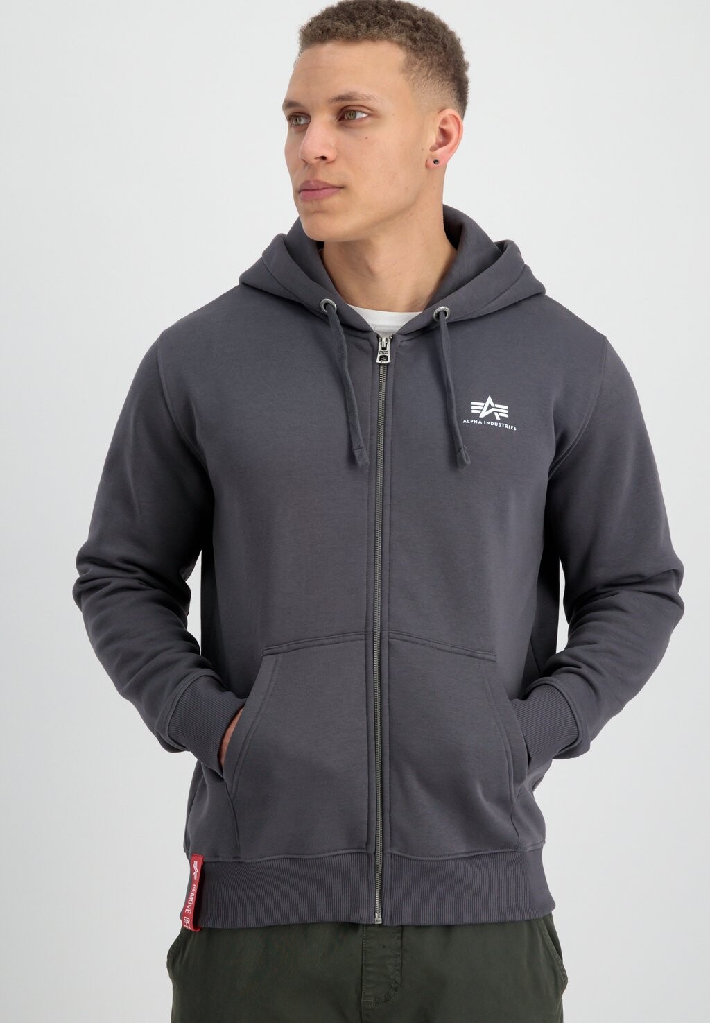 

Толстовка BASIC HOODY Alpha Industries, цвет vintage grey