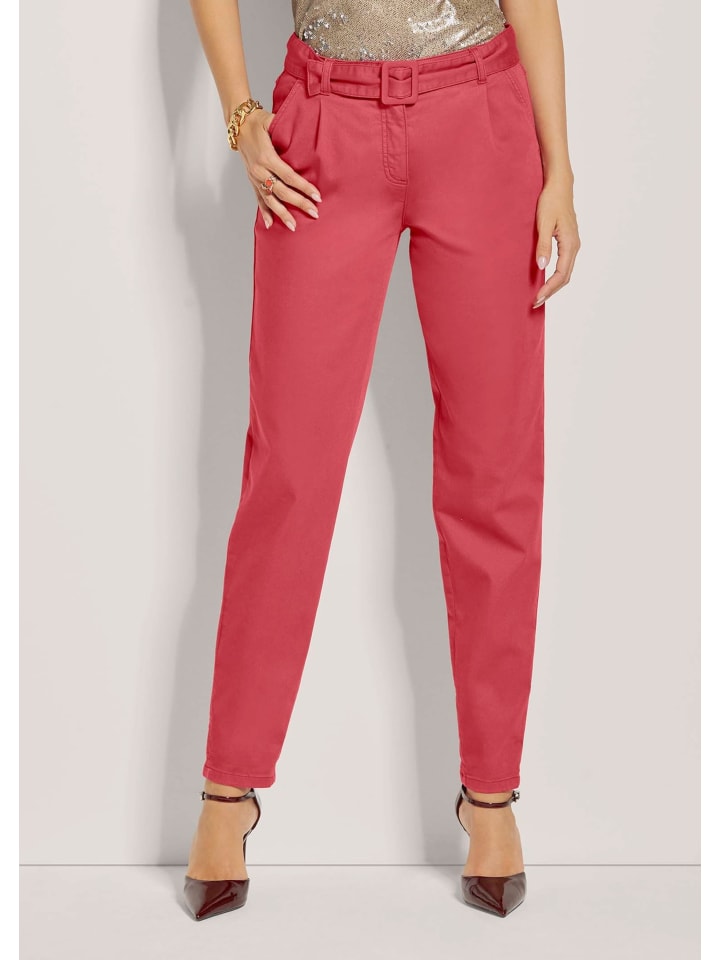 

MADELEINE Морковные джинсы со складками цвета розового дерева