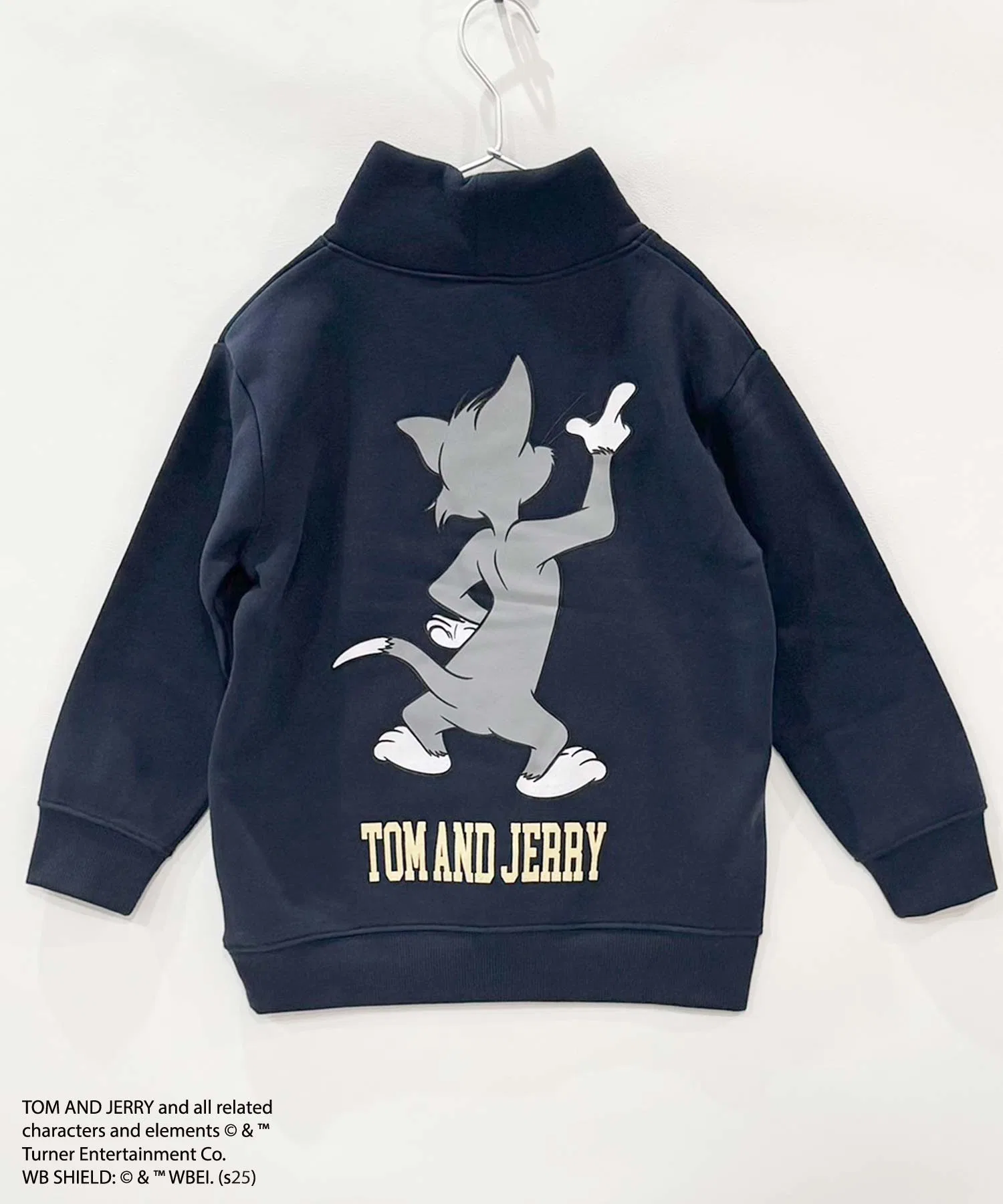 Детская толстовка TOM&JERRY с флисовой подкладкой и высоким воротником, свободного кроя.